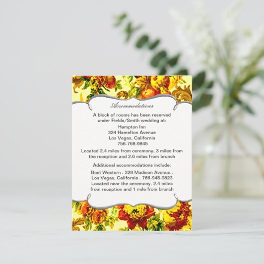 Springtime Wedding Enclosure Kaart (Staand voorkant)