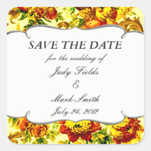 Springtime Wedding Save the Date Stickers