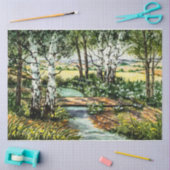 Springtime Woodland Landschap Tissuepapier (Craft)