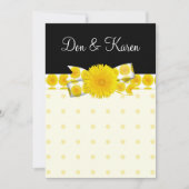 Springtime Yellow Dandelion Wedding Kaart (Voorkant)