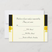 Springtime Yellow Dandelion Wedding RSVP Kaartje (Achterkant)