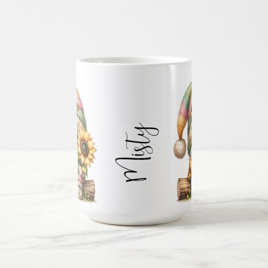 Springtime Zonnebloem Gnome Keramische Mok (Center)