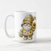 Springtime Zonnebloem Gnome Keramische Mok (Links)