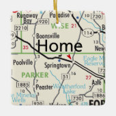 Springtown Texas Map Keramisch Ornament (Voorkant)