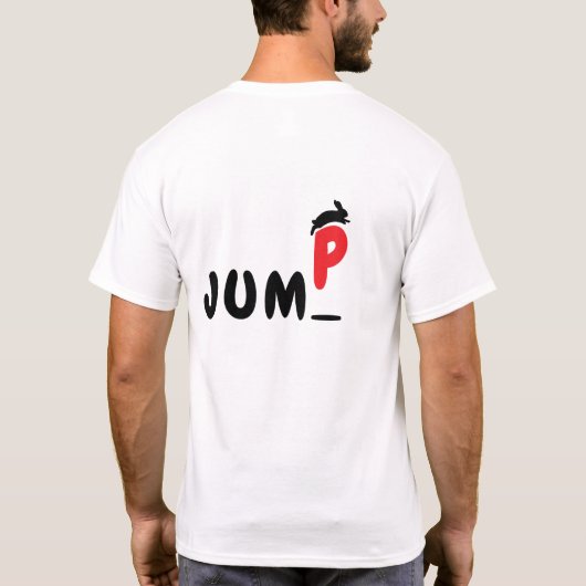 Springtypografie met konijnenillustratie t-shirt (Achterkant)