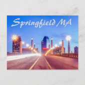 springveldmassachusetts skyline briefkaart (Voorkant)