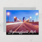 springveldmassachusetts skyline briefkaart (Voorkant / Achterkant)