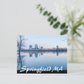 springveldmassachusetts skyline briefkaart (Staand voorkant)