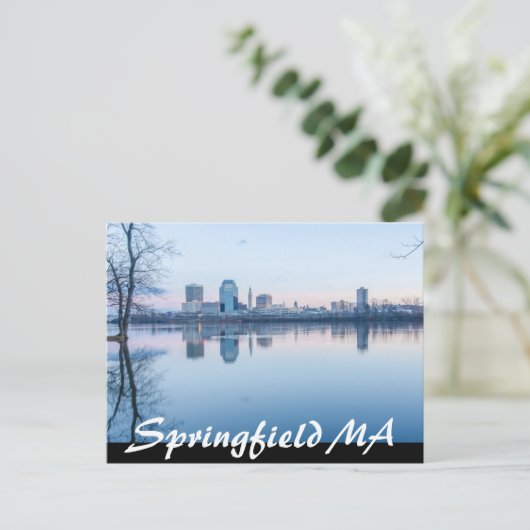 springveldmassachusetts skyline briefkaart (Staand voorkant)