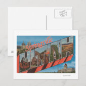 Springville, Utah - grote letterscènes Briefkaart (Voorkant / Achterkant)
