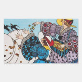 SPRINGVOEDING / MODE KOSTUMONTWERPER RECHTHOEKIGE STICKER (Voorkant)