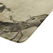 SPRINGVOGELS EN STROOMBOOM, Sepia Brown Floral Snijplank (Hoek)