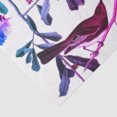 SPRINGVOGELS, VEREN, VRUCHTEN, Roze Blauwe Florenz Tissuepapier (Detail)