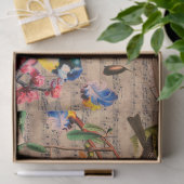 SPRINGVOGELS, VEREN, VRUCHTEN, VLOEISTOF, Muziekno Tissuepapier (Geschenk)