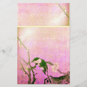 SPRINGVOUDIG EN STROOMTREE Roze Fuchsie Briefpapier