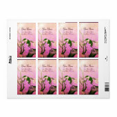 SPRINGVOUDIG EN STROOMTREE Roze Fuchsie Etiket (Full Sheet)