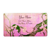 SPRINGVOUDIG EN STROOMTREE Roze Fuchsie Etiket (Voorkant)