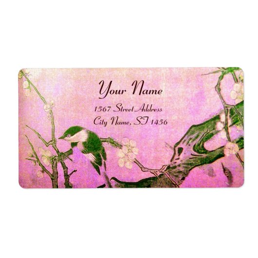 SPRINGVOUDIG EN STROOMTREE Roze Fuchsie Etiket (Voorkant)