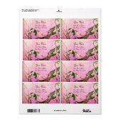 SPRINGVOUDIG EN STROOMTREE Roze Fuchsie Etiket (Full Sheet)