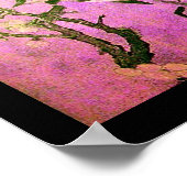 SPRINGVOUDIG EN STROOMTREE Roze Fuchsie Poster (Hoek)