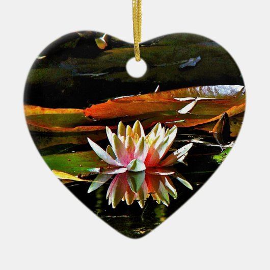 SPRINGWATER LILY IN A POND KERAMISCH ORNAMENT (Voorkant)