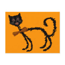Springy Black Cat Halloween Decoratie