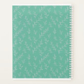 Springy: Hand-Sketched Leaves on Mint Green Planner (Achterkant)