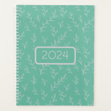 Springy: handgeschetste bladeren op mint-groen