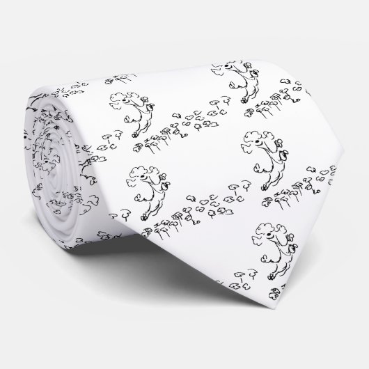 Springy Poodle Stropdas (Opgerold)