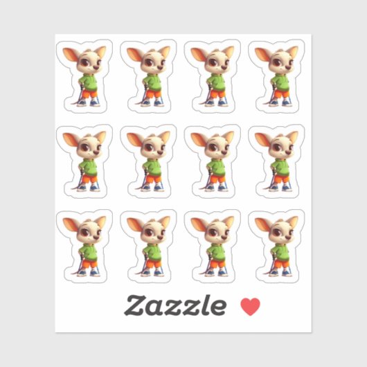 Springy Roo 12 Sticker Blad (Vel)