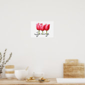 Springy Tulips Poster (Keuken)