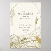 Sprinkhaan babyshower welkomstbord poster (Voorkant)