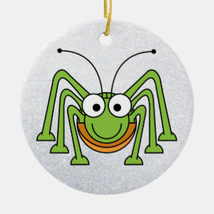 sprinkhaan-cartoon-ornament keramisch ornament