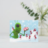 Sprinkhaan en het Briefkaart van Kerstmis van (Staand voorkant)