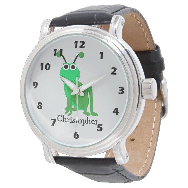 Sprinkhaan ontwerp horloge (Gekanteld)