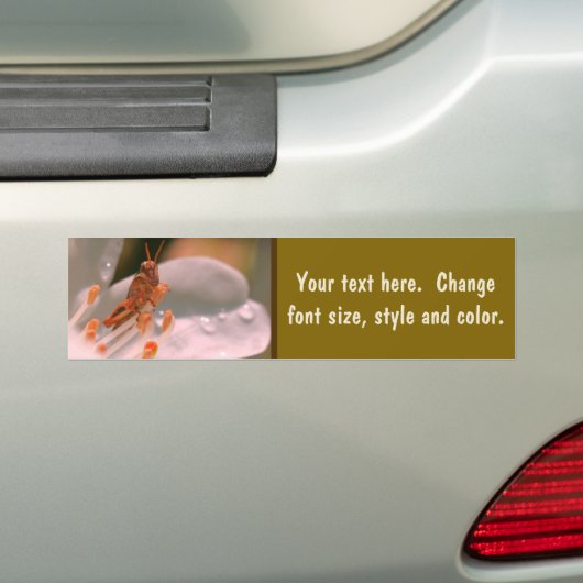 Sprinkhaan op Azalea Natuur Maak Uw Eigen Bumpersticker (Op auto)
