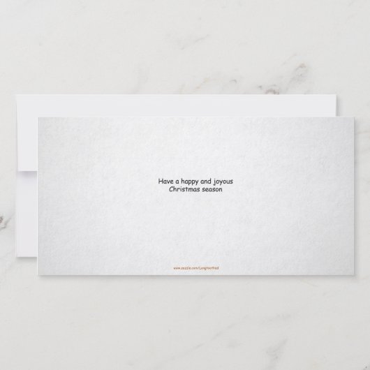  sprinkhaan op een Moth-kerstkaart Kaart (Achterkant)