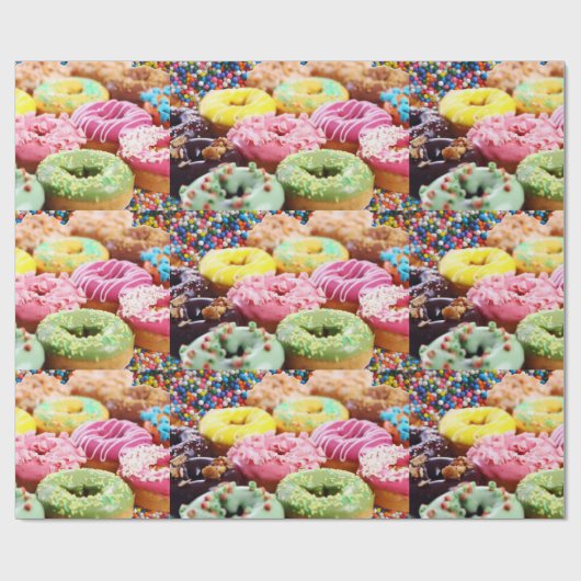 sprinkhanen donuts cadeaupapier (Vlak)