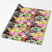sprinkhanen donuts cadeaupapier (Uitgerold)