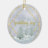 Sprinking Joy Kerstwinter Scene Keramisch Ornament (Links)