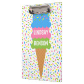 Sprinkkelt Ice Cream Cone Personalized klembord (Links)
