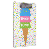 Sprinkkelt Ice Cream Cone Personalized klembord (Rechts)
