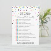 Sprinkle Baby shower - bewerkbare naam, 5x7 Kaart (Staand voorkant)