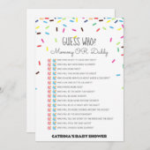 Sprinkle Baby shower - bewerkbare naam, 5x7 Kaart (Voorkant / Achterkant)