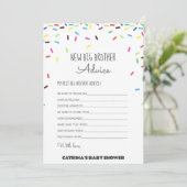 Sprinkle Baby shower - bewerkbare naam, 5x7 Kaart (Staand voorkant)