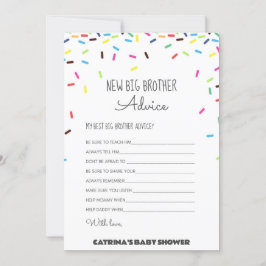 Sprinkle Baby shower - bewerkbare naam, 5x7 Kaart