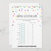 Sprinkle Baby shower - bewerkbare naam, 5x7 Kaart (Voorkant / Achterkant)