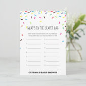 Sprinkle Baby shower - bewerkbare naam, 5x7 Kaart (Staand voorkant)