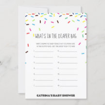 Sprinkle Baby shower - bewerkbare naam, 5x7