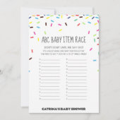 Sprinkle Baby shower - bewerkbare naam, 5x7 Kaart (Voorkant)